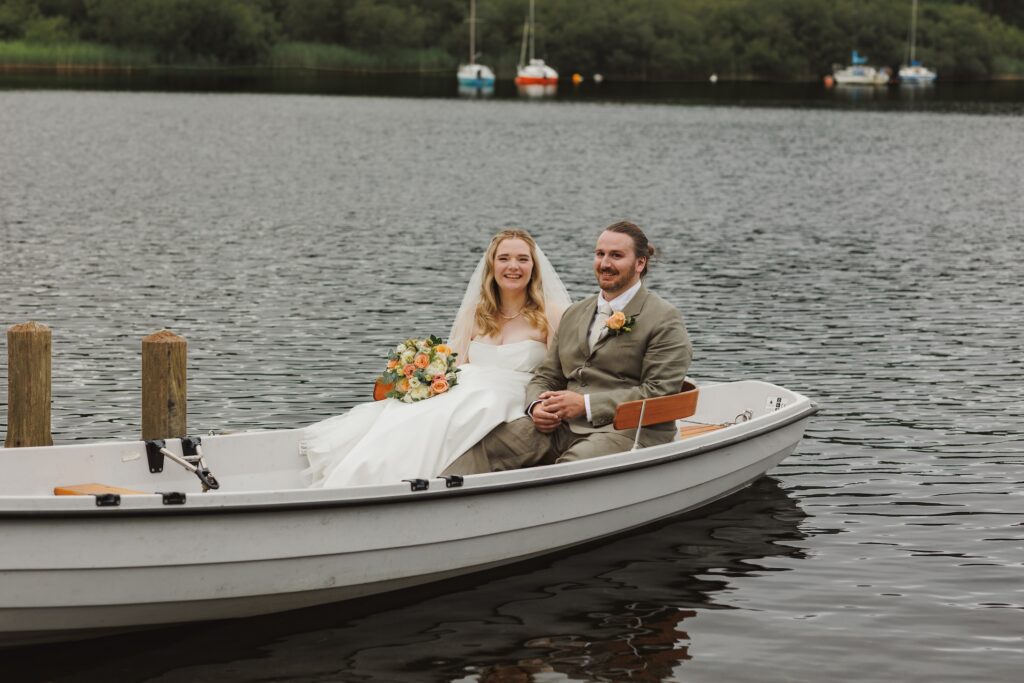 Lake District Wedding Photography Rowing Boat